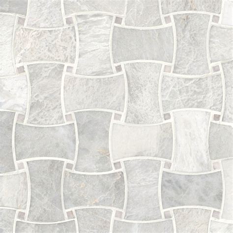 Meram Blanc Carrara Polished Delray With Grey Marble Wall And Floor