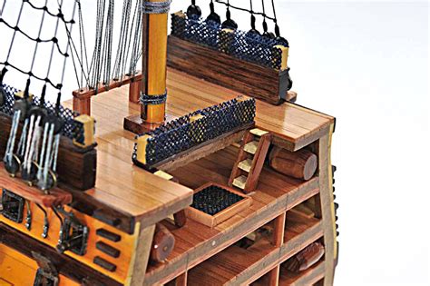 Hms Victory Cross Section Wooden Tall Ship Model Nelsons Flagship
