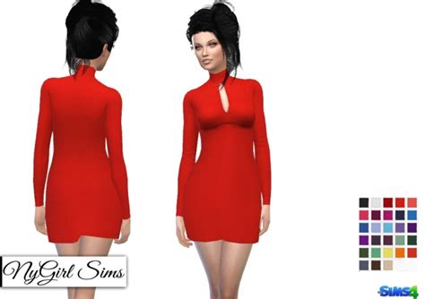 Long Sleeve Turtleneck Bodycon At Nygirl Sims Sims 4 Updates