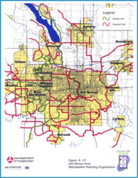 Iowa Metro Map Travelsfinderscom