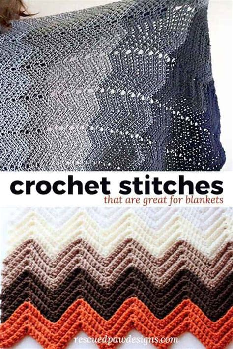 The 7 Best Crochet Stitches For Blankets ⋆ Rescued Paw Designs Crochet
