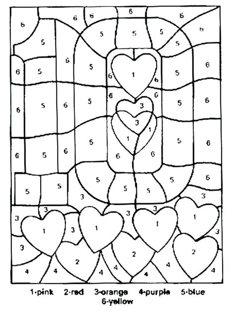 Free Printable Valentines Day Color By Number Printable Templates
