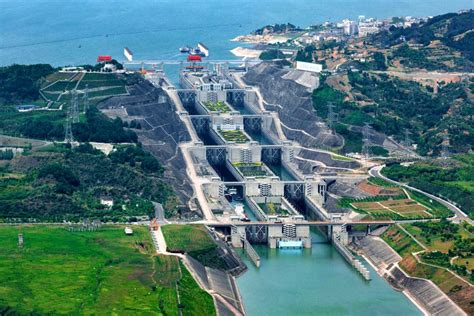 three gorges dam 5 step ship lock yangtze river china r infrastructureporn