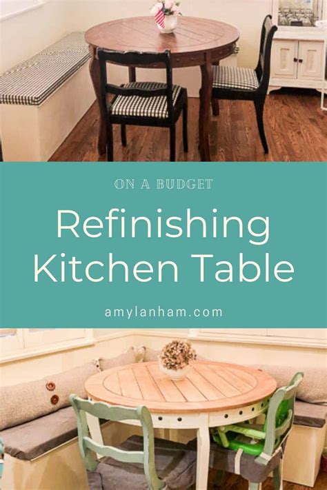 Dining table set refinishing after. Refinishing Kitchen Table - Budget Living - DIY with Amy