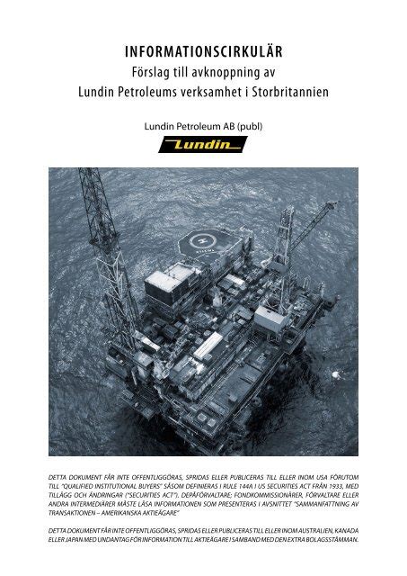 InformationscirkulÄr Lundin Petroleum