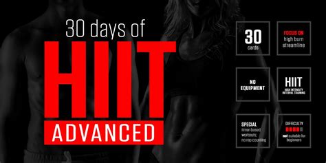 30 Days Of Hiit Advanced 30 Days Of Hiit Hiit 30 Day Workout Plan
