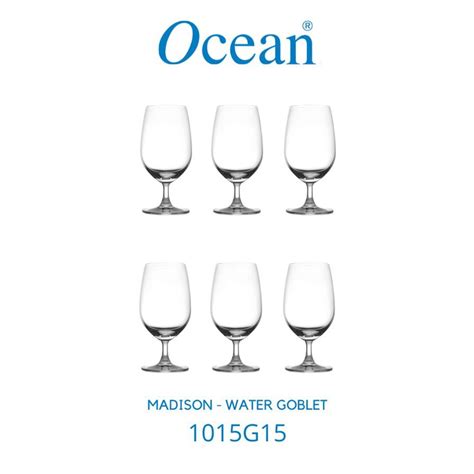 Jual Ocean Glass Madison Water Goblet 15 Oz 425 Ml Shopee Indonesia