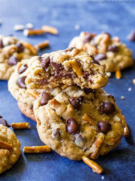 Peanut Butter Pretzel Chocolate Chip Cookies The Girl Who Ate Everything