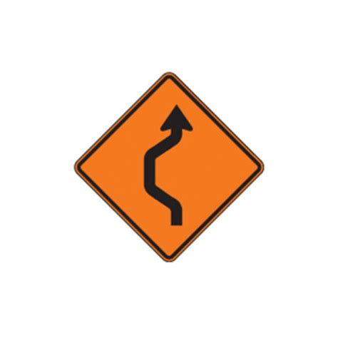 Double Reverse Curve Left Or Right Sign W24 1 Traffic Safety Supply