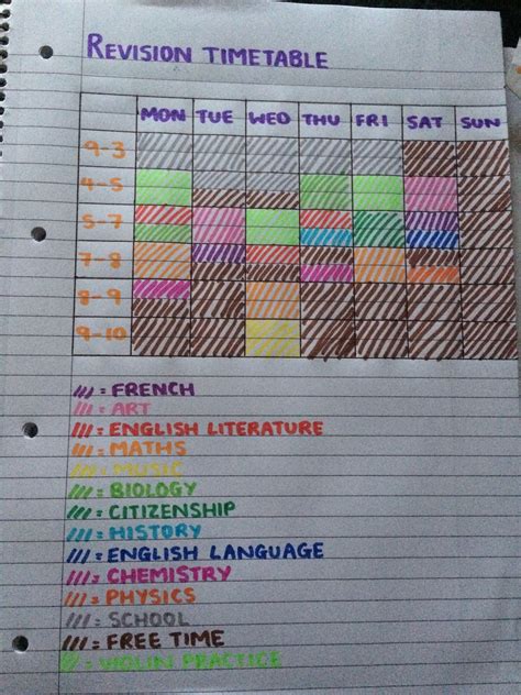 Revision Timetable Feel Free To Copy School Organization Notes