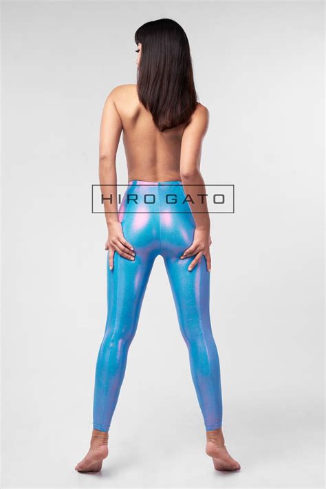 Hiro Gato Mystique Metallic Spandex Legging Yoga Pants Etsy Uk