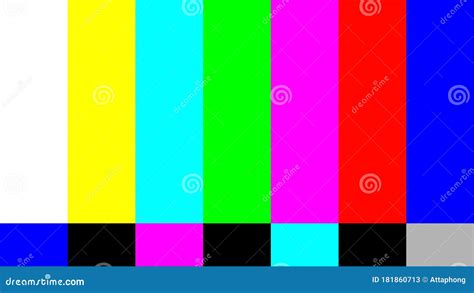 Tela Do Cartão De Teste Das Barras Coloridas Tv Barras De Calibração