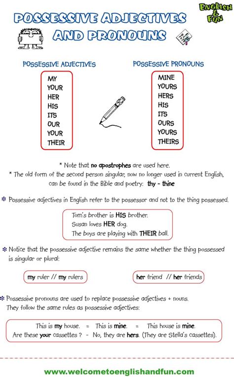Carmen's blog: POSSESSIVE ADJECTIVES & COMPARATIVE- SUPERLATIVE