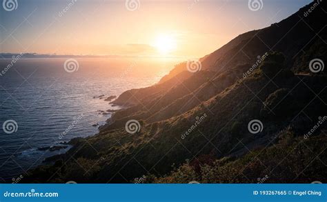 Rugged Coastal Mountains Of Big Sur California Stock Image Image Of
