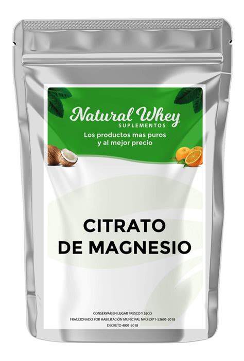 Natural Whey Suplementos Magnesio Citrato De Magnesio Polvo Sachet