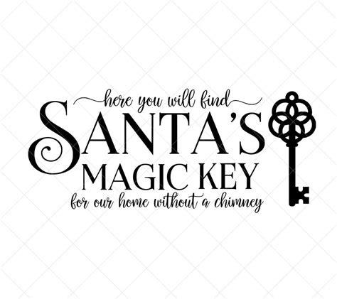 Santas Magic Key Svg Christmas Svg Holiday Svg Png Etsy