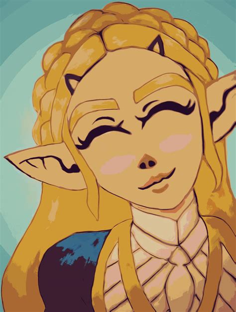 Princess Zelda Smiling Breath Of The Wild By Allievitalis On Deviantart