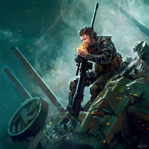 Images Metal Gear Sniper Rifle Man Warrior V Hideo Kojima The