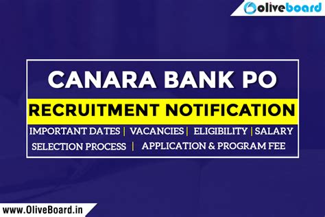 Bank shall not be responsible for any consequences arising out of customers calling any other unverified numbers. Canara Bank PO Notification : Dates, Vacancies ...
