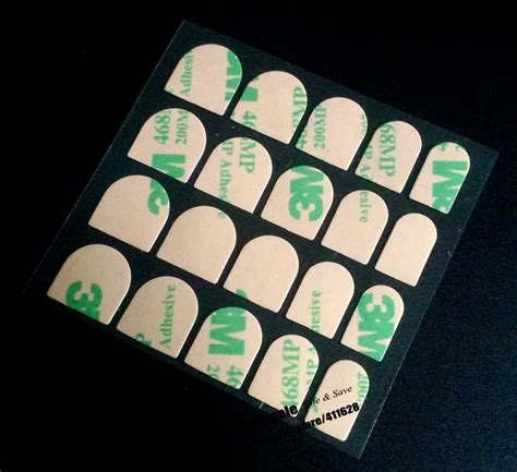 10pcs 20 Sheetspcs False Nail Adhesive Stickers Manicure Fake Nail