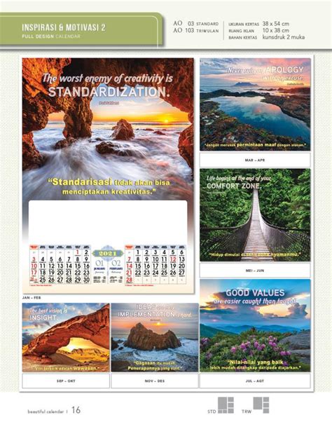 Kalender Dinding Ao 2021 Full Design Standard Percetakan Karawang