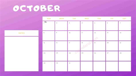 Free Editable October Calendar Template 85x11 Example Calendar Printable