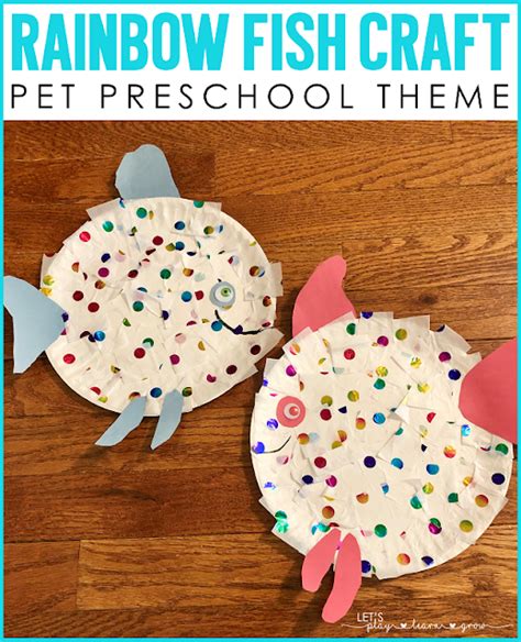 Rainbow Fish Craft Pet Themed Preschool Crafts In 2021 Pets Preschool