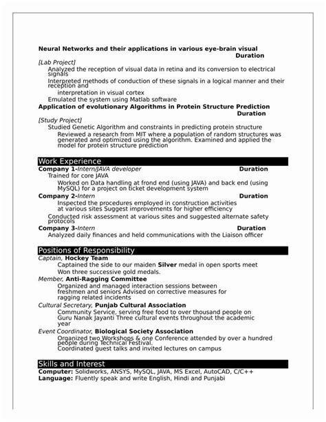 A well presented professional looking format wins jobs. 25 Resume format for Freshers in 2020 | Job resume format