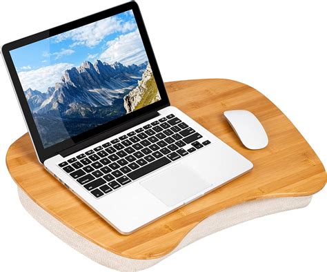 Lapgear Bamboo Lap Desk Natural Bamboo Fits Up To 173