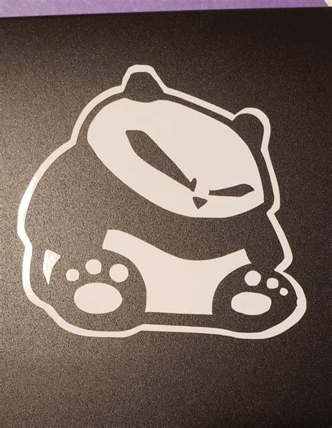 Grumpy Sad Angry Panda Vinyl Sticker Decal For Car Window Tool Etsy