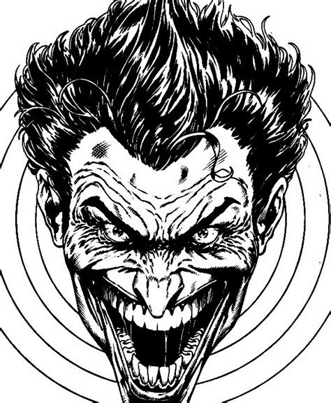 The Joker Black And White Drawing