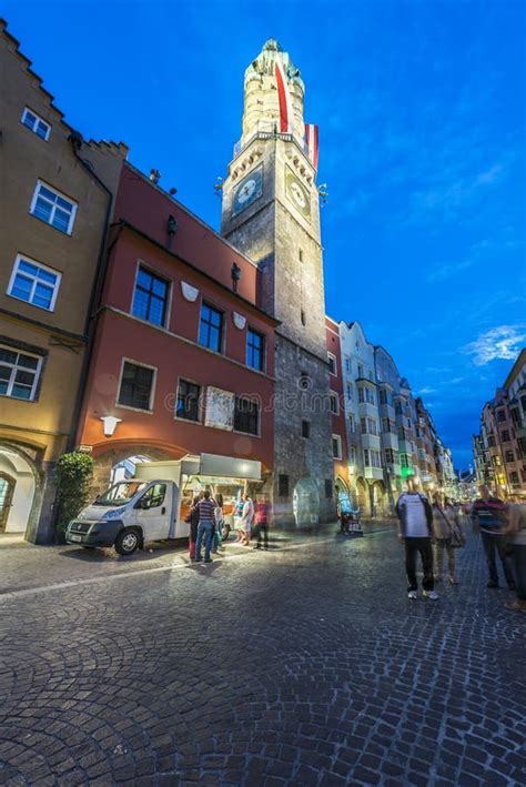 The City Tower In Innsbruck Austria Stock Photo Image Of