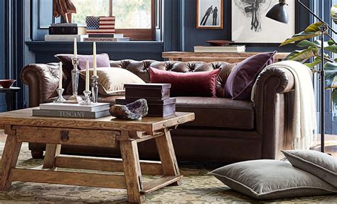 Recliner chair reclining sofa couch sofa leather home theater seating manual recliner motion for living room (three seat, brown). How to Decorate a Leather Couch | Pottery Barn