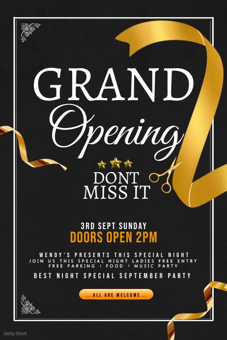 Grand Opening Flyer Template Postermywall