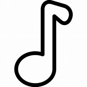 White Musical Note Outline Icons Free Download