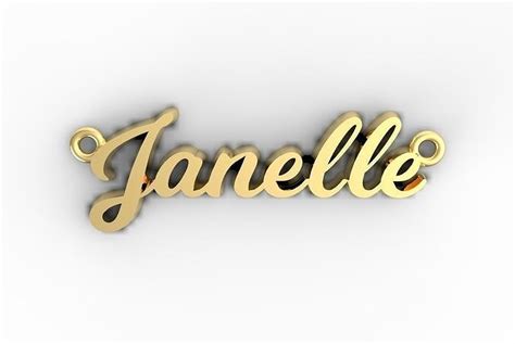 Janelle Name Plate 3d Model 3d Printable Cgtrader
