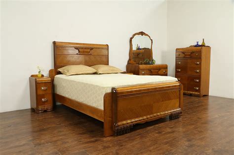 Check spelling or type a new query. SOLD - Art Deco Waterfall Vintage 5 Pc Bedroom Set, Queen ...