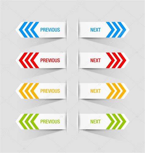 Previous And Next Buttons — Stock Vector © Pkillustrations 45435229