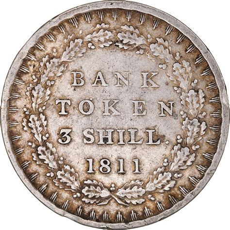 Coin Great Britain George Iii 3 Shilling 1811 London Bank Token