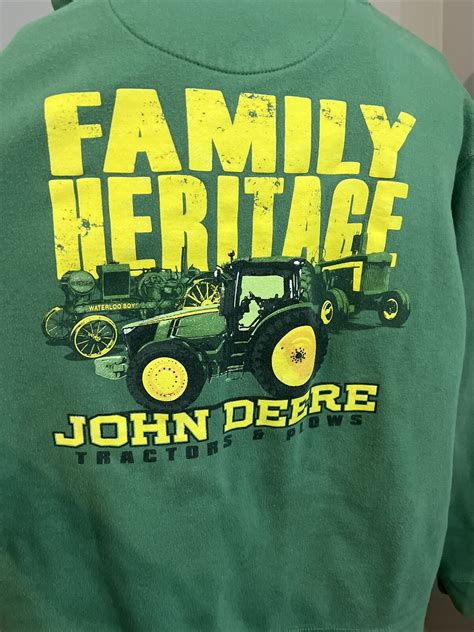 John Deere Tractors And Plows Green Farming Pullover Ho Gem
