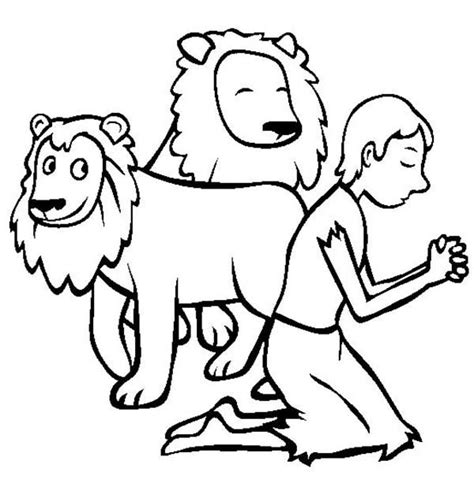 Daniel And The Lions Den Coloring Pages Learny Kids