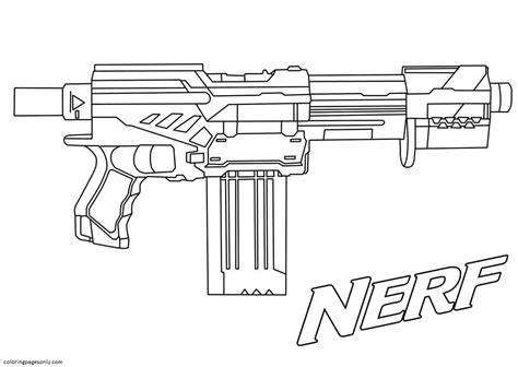 Nerf Blaster Coloring Page Free Printable Coloring Pages