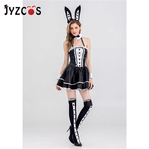 jyzcos women sexy bunny girl costume nightclub ds bar attendant outfit party bunny cosplay
