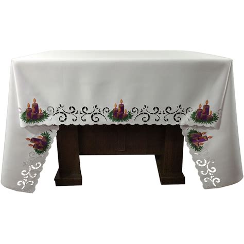 Advent Altar Cloth Four Candles Embroidery Brabanderes