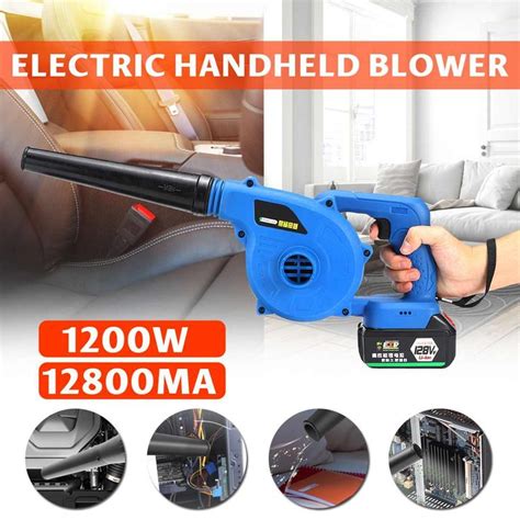 220v Cordless Electric Air Blower Handheld Blowing Lithium Battery