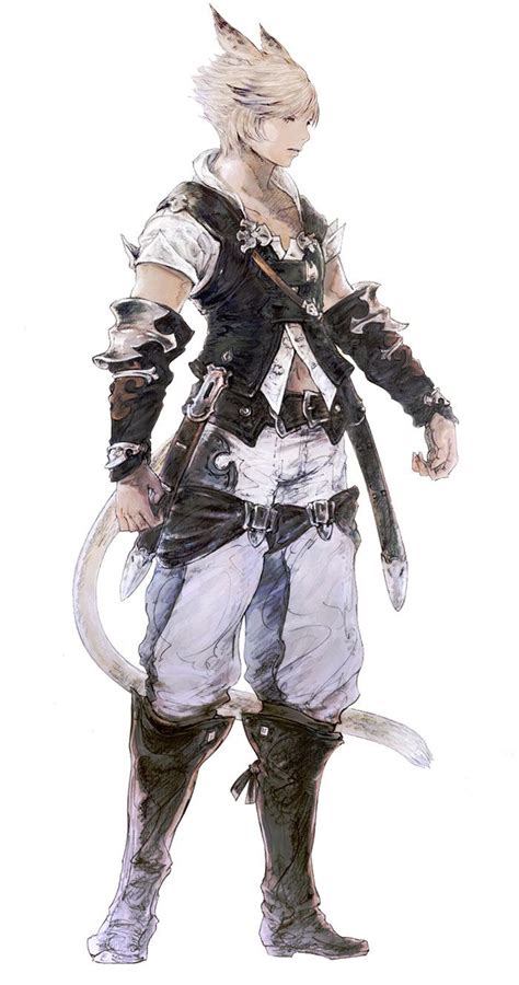 Miqote Male In Initial Gear Art Final Fantasy Xiv A Realm Reborn