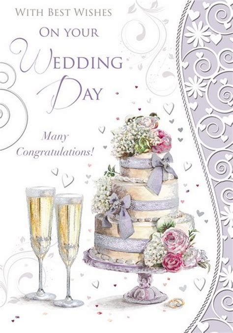 Best of all, the sentiments inside the card will truly be from your heart. With Best Wishes On Your Wedding Day