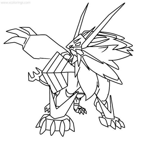 Pokemon Necrozma Dusk Mane Coloring Pages Coloring Pages Pokemon