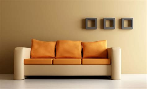 Orange Leather Couch Furniture Homesfeed