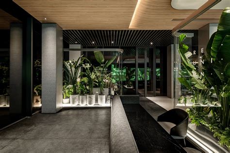 Karv One Design Emulates A Forest After A Shower Inside Afterain Restaurant